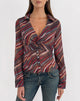 Image of Karisma Shirt in Chiffon 70's Shadow Stripe