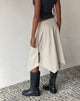 Image of MOTEL X JACQUIE Karsyn Asymmetric Midi Skirt in Oat
