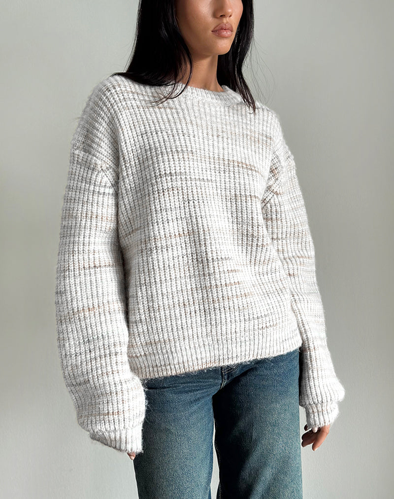 Karu Jumper in Neutral Brushed Knit