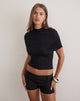 Image of Kaspia Top in Black Viscose Spandex