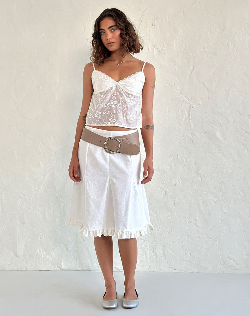 Image of Kasturi Top in Broderie White