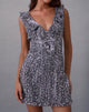 Image of Kasuya Mini Dress in Chiffon Sequin Grey