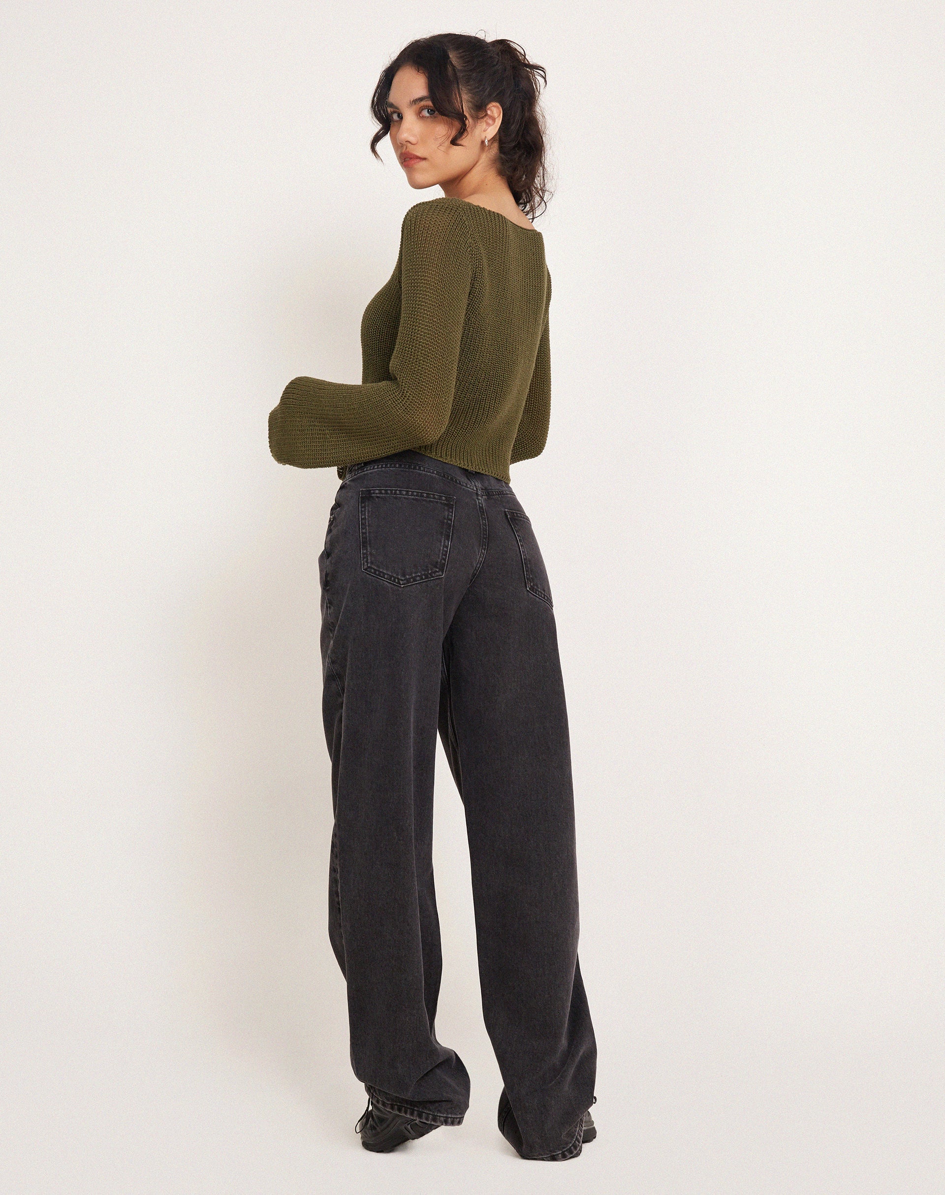 Chive Green Long Sleeve Knit Top | Kazayo – motelrocks-com-us