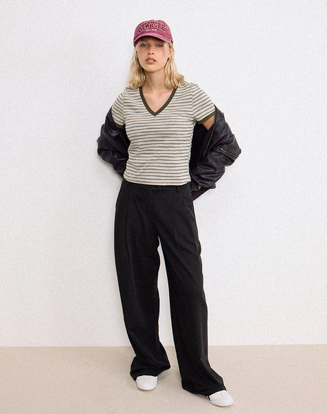 Black Oversized Wide Leg Trousers | Sakira – motelrocks-com-us