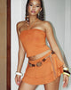 Image of Keona Halterneck Top in Rayon Jersey Sunset Orange