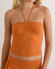 Image of Keona Halterneck Top in Rayon Jersey Sunset Orange
