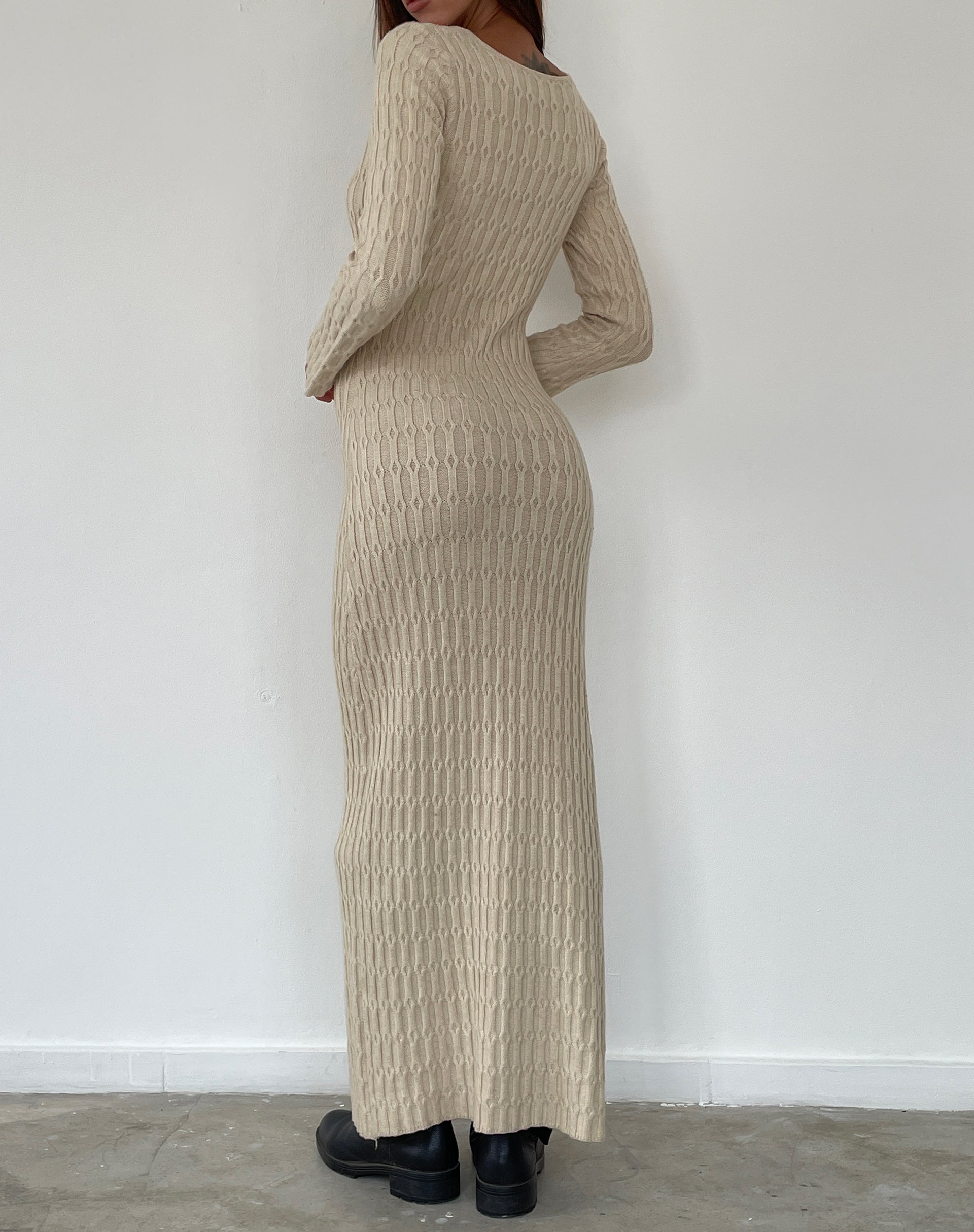 Neutral Knit Long Sleeve Maxi Dress | Kiasta motelrocks-com-us Neutral Knit Long Sleeve Maxi Dress | Kiasta motelrocks-com-us