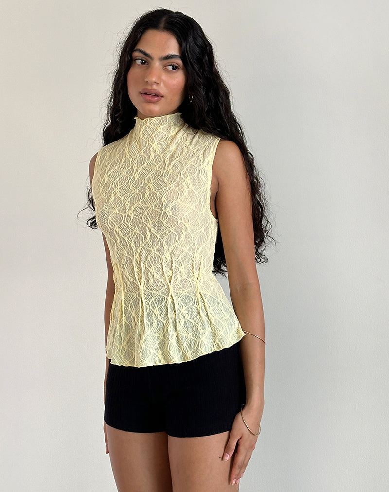 image of Kimbra Top in Textured Yellow