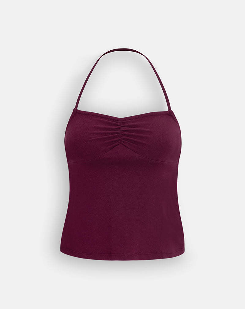 Image of Kindos Halter Top in Deep Purple