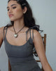 Image of Kiona Corset Top in Charcoal