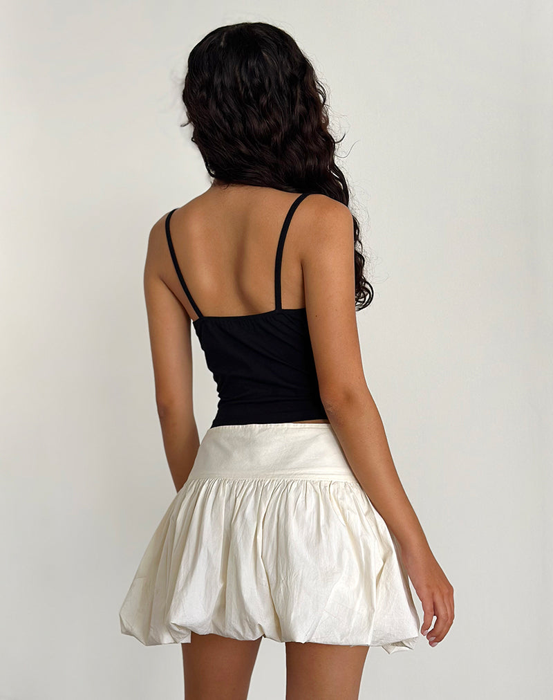 ミニスカート Poplin and jersey skirt MG2305_15W3_F0YKC_S_OOO Floral Poplin And Jersey Skirt White And Violet Blue | The