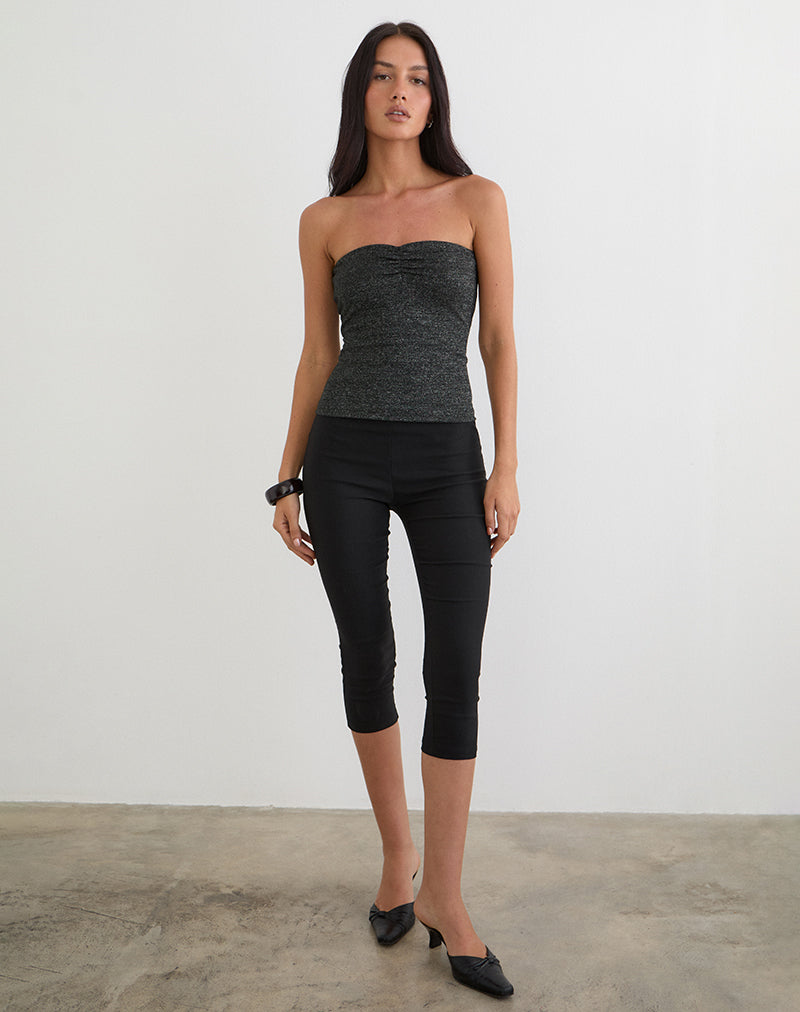 Image of Kolisa Ruched Bust Top in Black