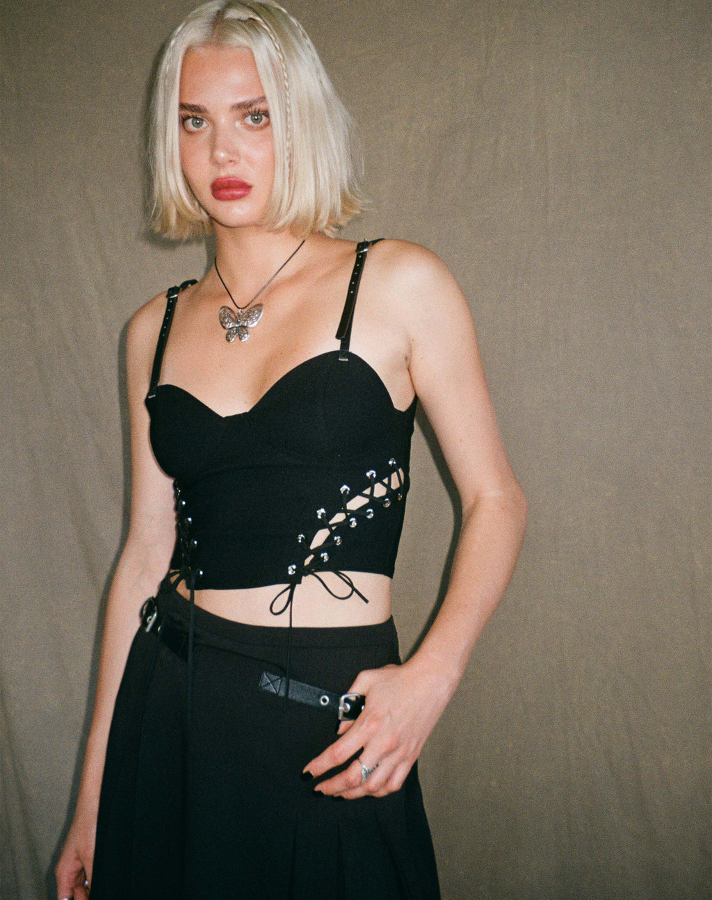 Nilati Crop Top in Black
