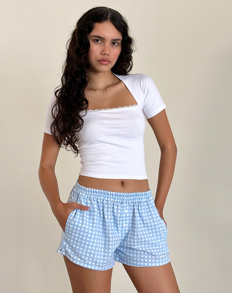 Laboxe Short in Blue Gingham