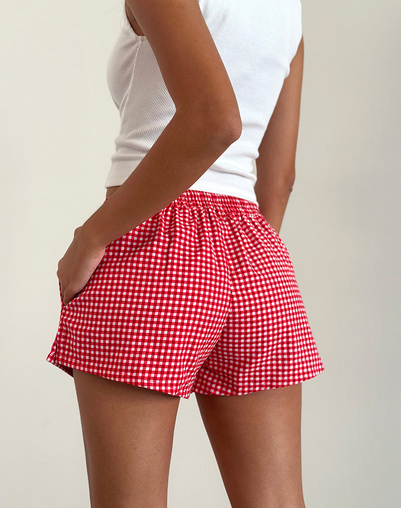 Amscan Kansas Cutie Gingham Boyshorts - Rot, Für Erwachsene, Karo-Druck