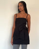 Image of Lacerta Bow Mini Dress in Tailoring Black