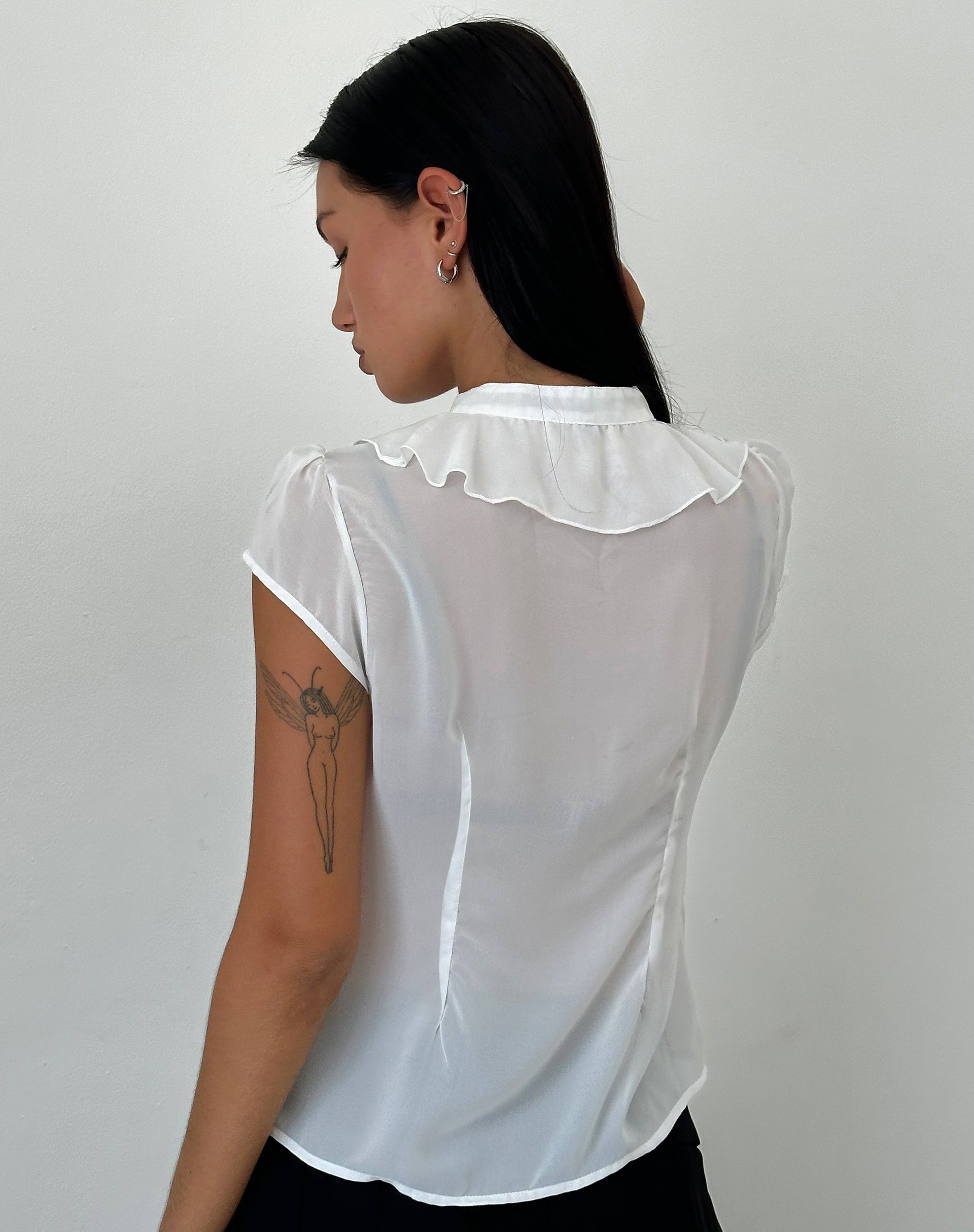 White sales chiffon top