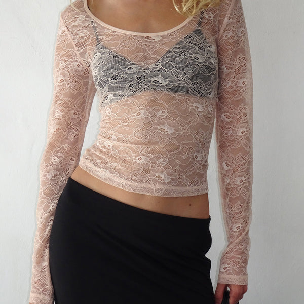 Lucie Lace Top - Blush main image 0
