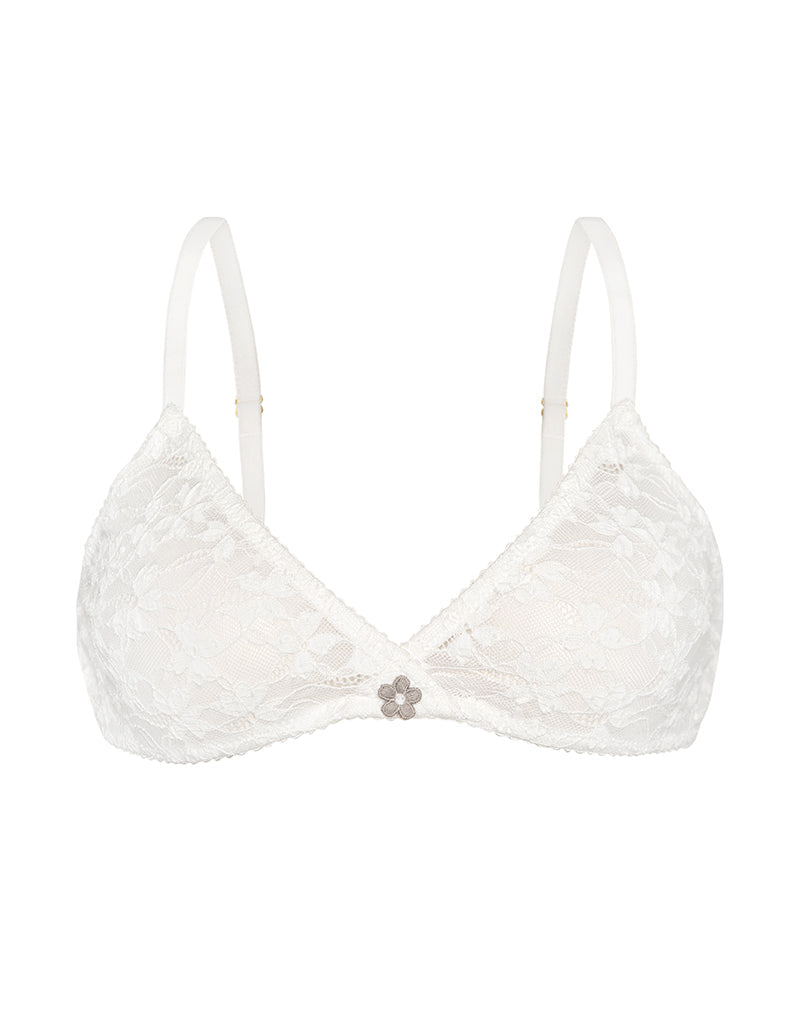 Image of Lunara Bra in Floral Compact Lace Ivory