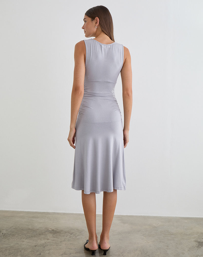 Lilac Grey Midi Dress | Laluma – motelrocks-com-us