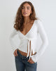 Image of Lamae Wrap Top in Off White