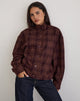 Image of Lastika Jacket in Check Dark Burgundy