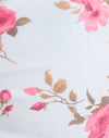  White with Pink Floral Bloom