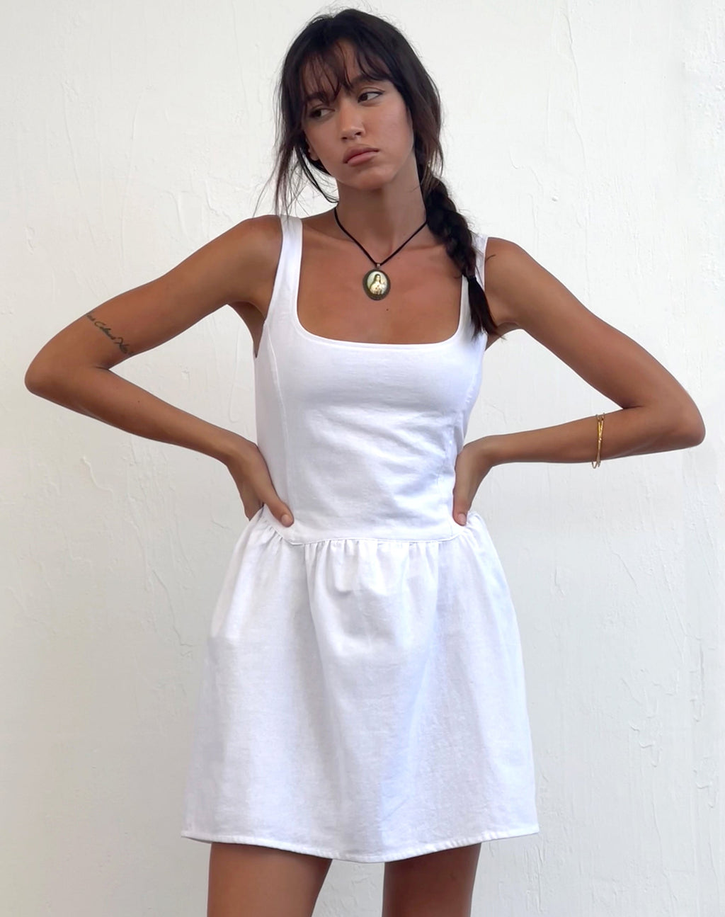 Leshiel Mini Dress in White