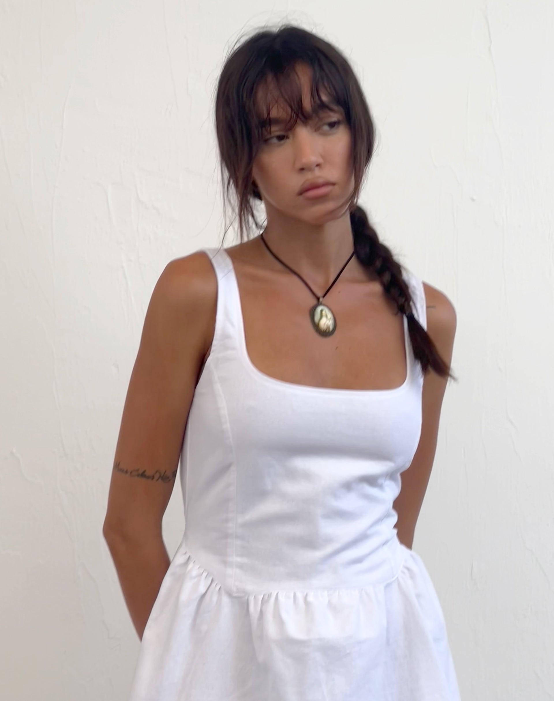 image of Leshiel Mini Dress in White