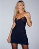 image of Lestari Slip Dress in Mesh Black