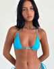 Image of Pami Bikini Top in Azura Blue with Beads