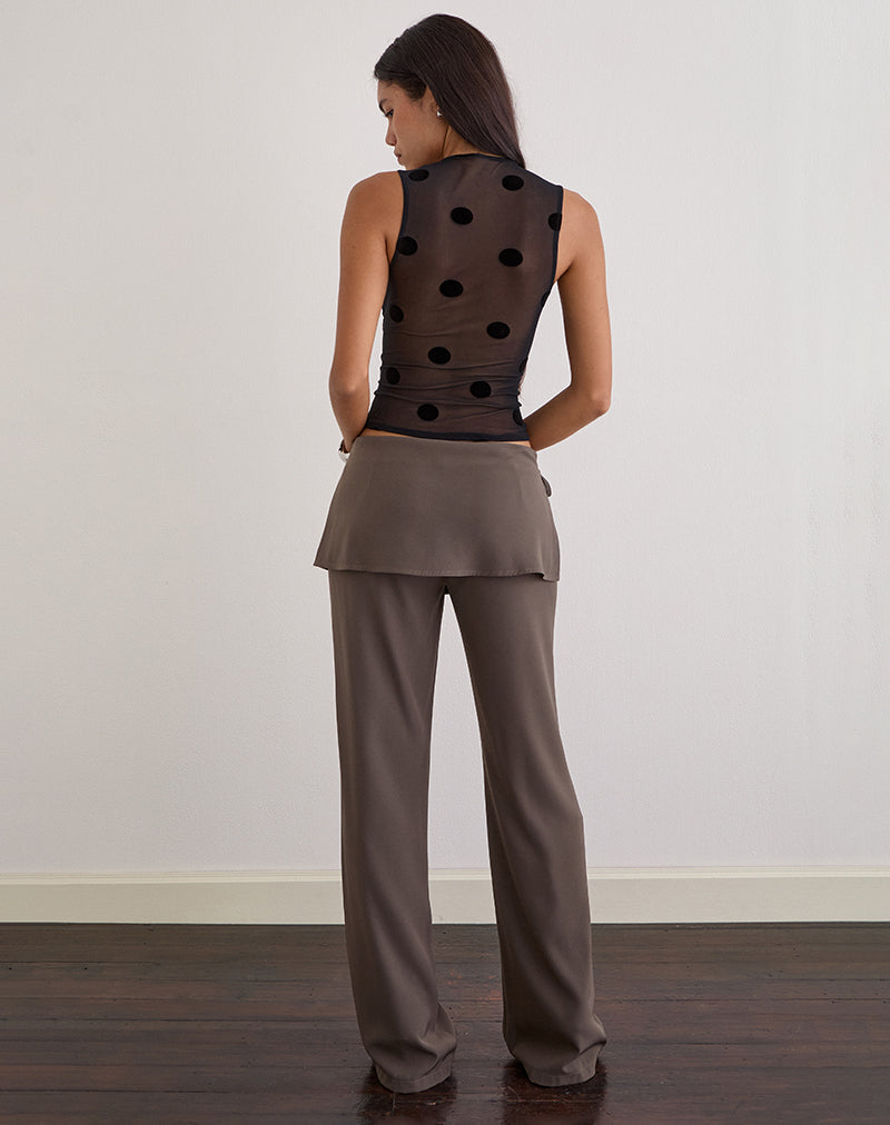 Black Big Polka Top | Lihat – motelrocks-com-us