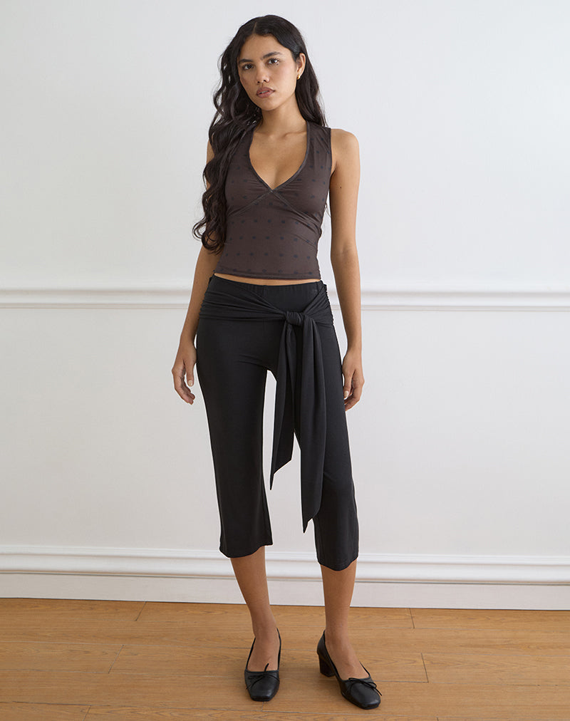 Lihat Top in Mesh Rustic Polka Brown