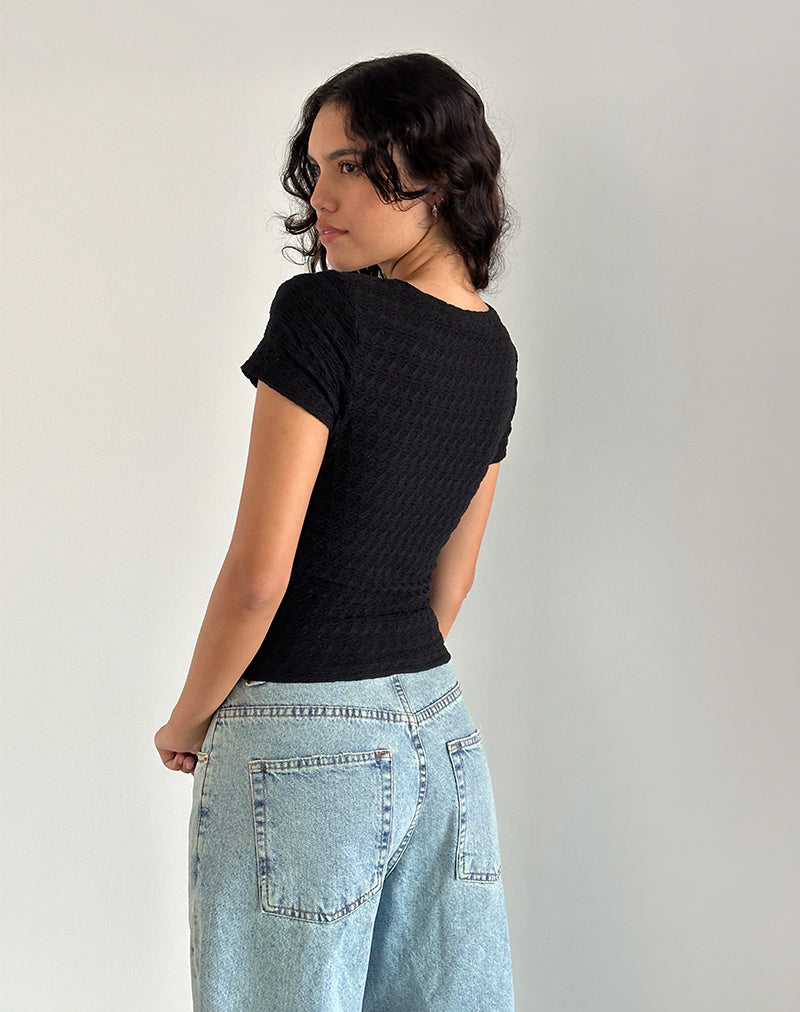 新品 AM1366 Lindsay logo tops black Lindsay Womens Top in Black – Apparel Garden