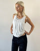 Image of Litzy Double Layer Top in Sheer Jersey Grey and White Stripe