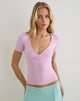 Image of Lobos Top in Rayon Jersey Lavender