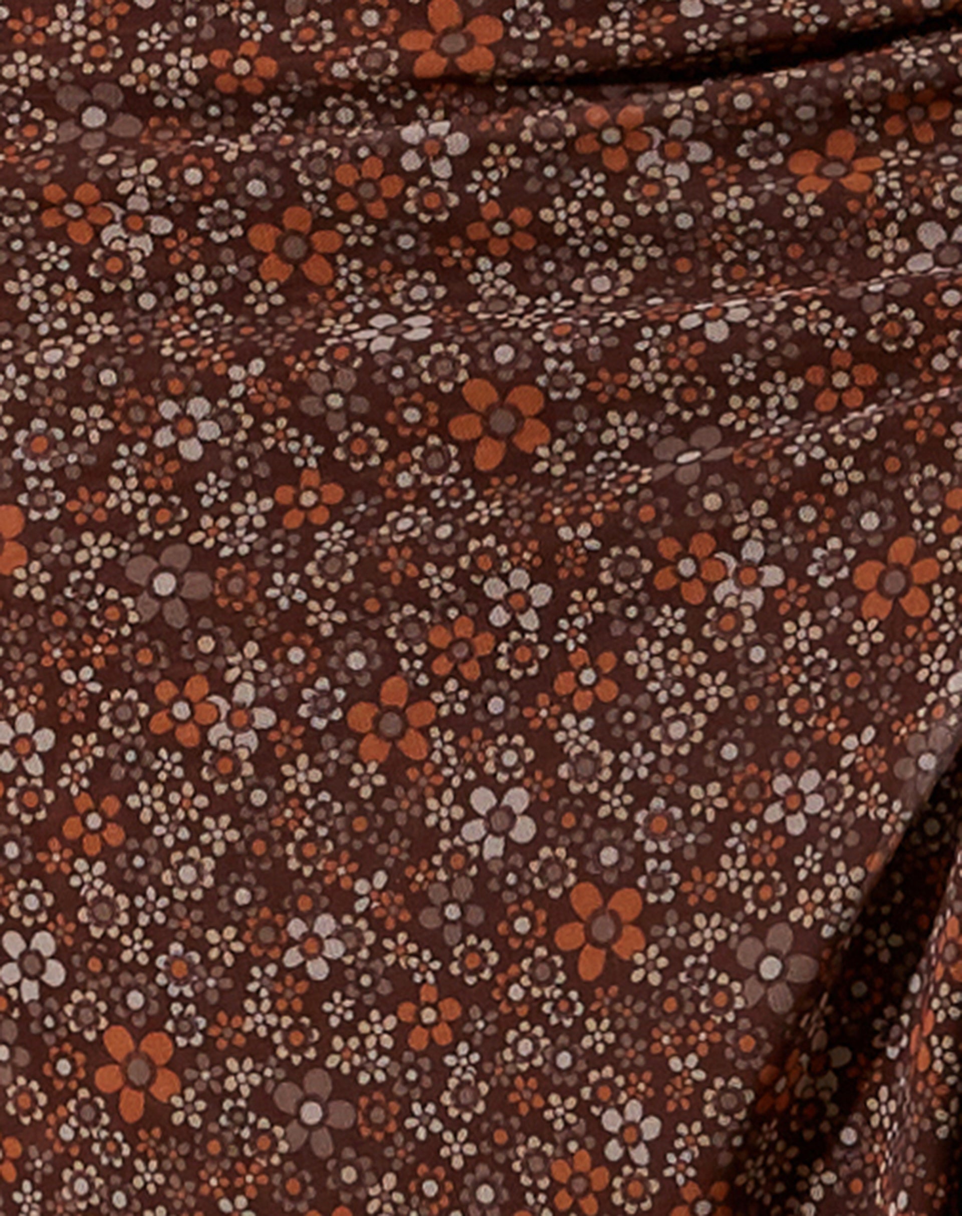 motel rocks brown floral dress Coti Bodycon Dress in Rose Flock Brown