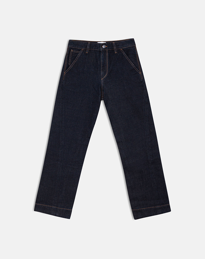 Indigo Low Rise Jeans | Cinch Twisted Seam – motelrocks-com-us