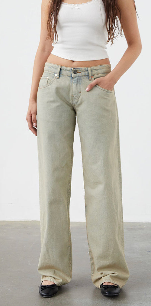 Image of Low Rise Parallel Jeans in Desert Sand Wash