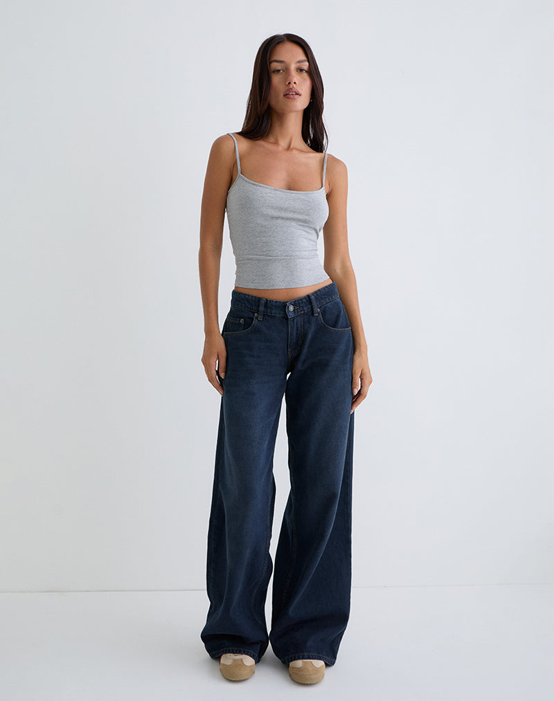Image of Low Rise Roomy Jeans in Smokey Blue