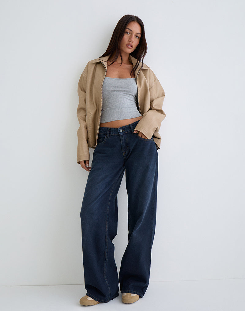 Image of Low Rise Roomy Jeans in Smokey Blue