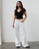 Image of Low Rise Roomy Jeans in True White
