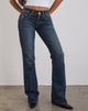 Low Rise Twisted Seam Jeans In Mid Blue Tint