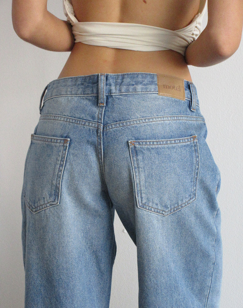 Image of Low Rise Roomy Jeans in Bright Blue Used