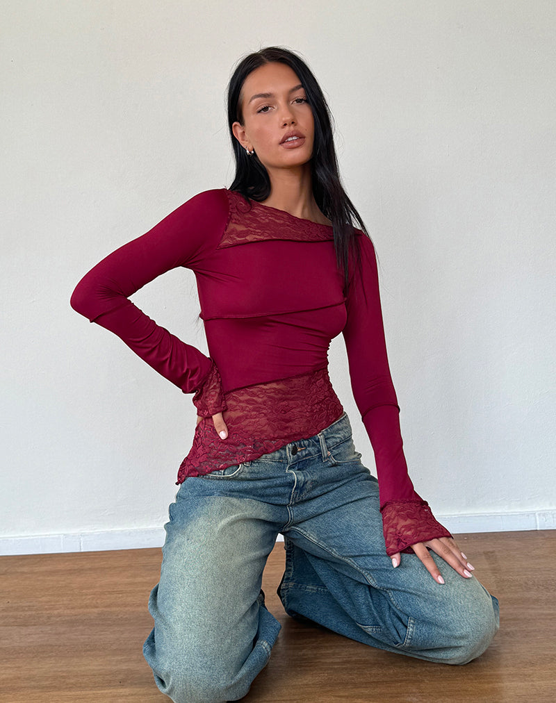Burgundy Rib Top | Rada – motelrocks-com-us