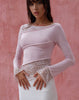 Image of Lucca Long Sleeve Top in Lace Pink Lotus