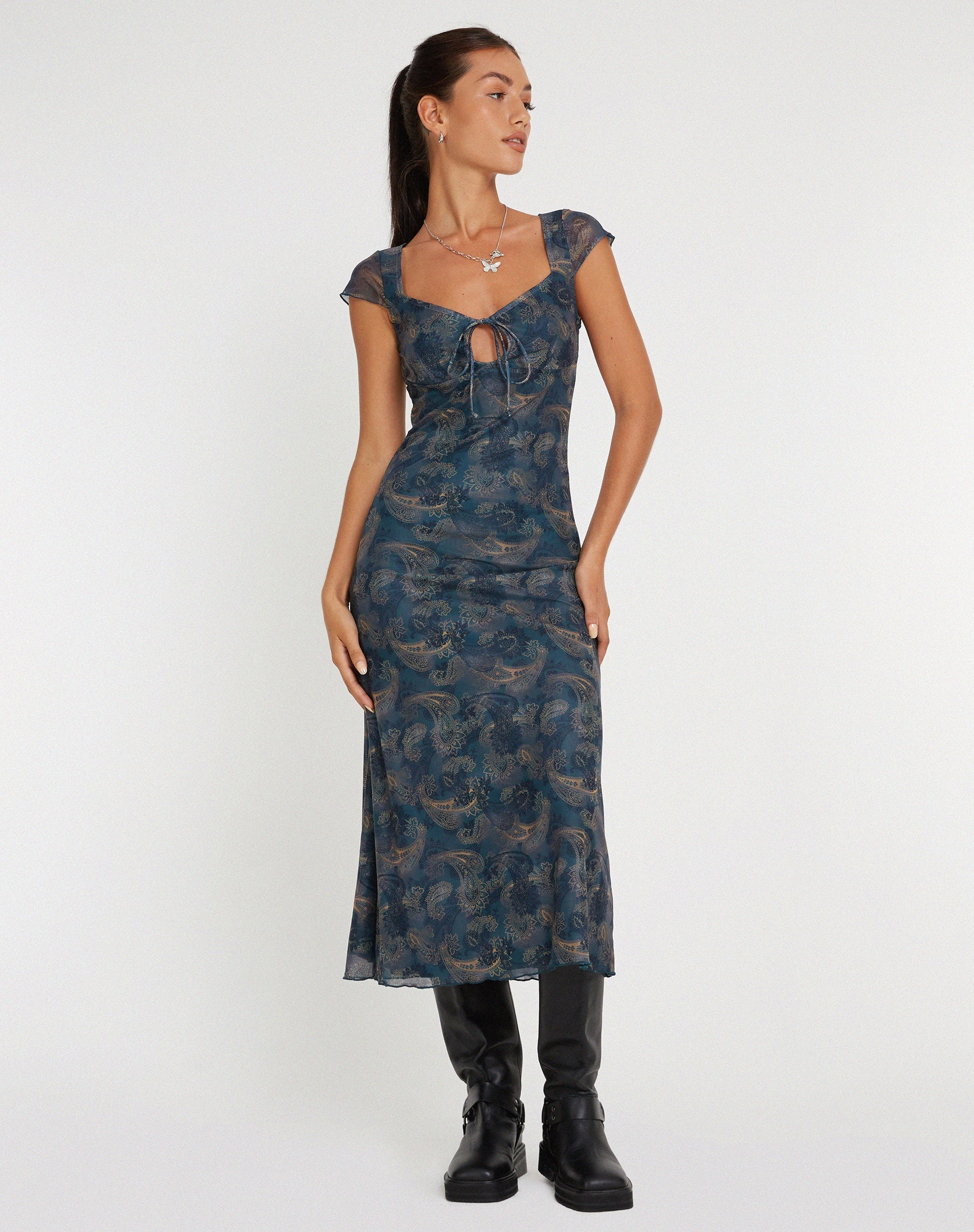 Warehouse paisley outlet midi dress