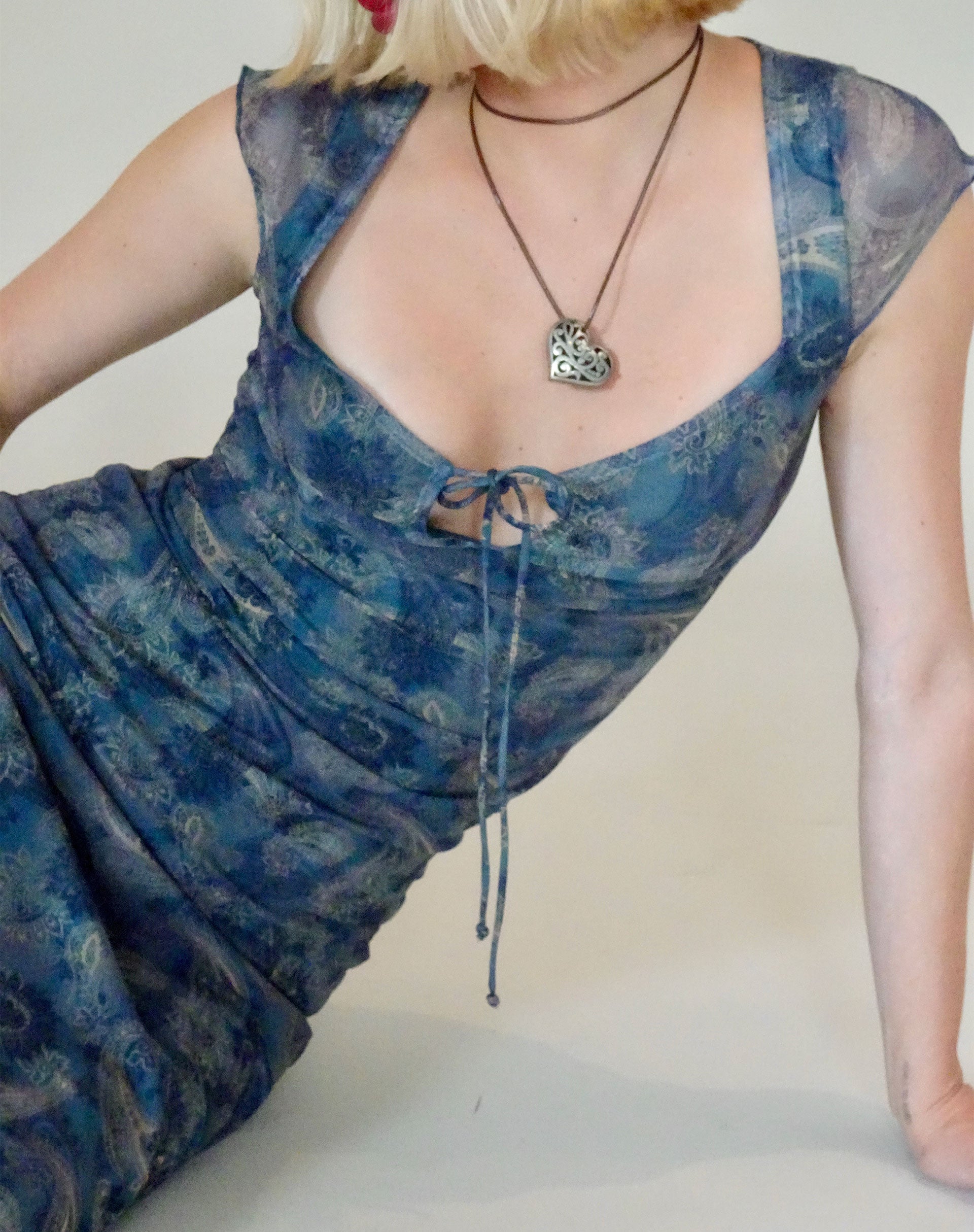 Tonal Blue Paisley Mesh Midi Dress | Lunama – motelrocks-com-us Tonal Blue Paisley Mesh Midi Dress | Lunama – motelrocks-com-us