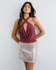 Image of Asher A-Line Mini Skirt in Sequin Mauve