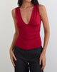 Image of Lycia Plunge Top in Adrenaline Red